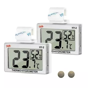 FUYULE Температура и гигрометр Гигрометр для рептилий Цифровой амфибийный контроль температуры и влажности HD LCD Термометр с липучкой для рептилий
