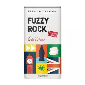 Fuzzy Rock Xylitol Crystal Candy Cola Бутылка 35 г