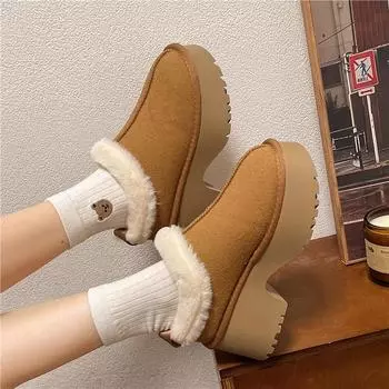 Fuzzy Womens Trendy Warm Slippers With Round Toe Design For Indoor And Outdoor Use In Sizes Multiple 35