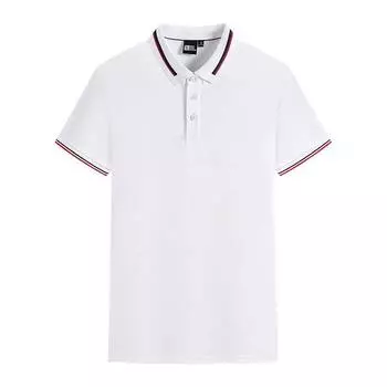 FYSM 4002 Жаккардовая футболка простого цвета с лацканами S