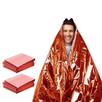 FYY Survival Sheet Aluminum Blanket Set of 2 Emergency Emergency Emergency Prevention Evacuation Emergency Prevention Cold Heat 130 x 210 International Rescue