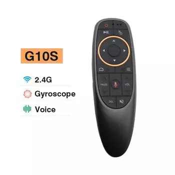 G10S Air Mouse Голосовой пульт дистанционного управления 2,4G Беспроводной гироскоп ИК-обучение для H96 MAX X88 PRO X96 MAX Android TV Box HK1 1 чёрный