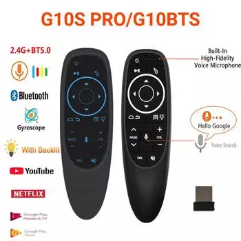 G10S Pro BT беспроводная воздушная мышь голосовой поиск 2.4G беспроводной интеллектуальный пульт дистанционного управления с подсветкой с гироскопическим датчиком BT5.0 для Android TV box