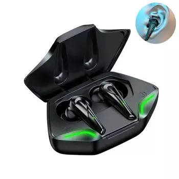 G11 Беспроводные Bluetooth 5.0 наушники водонепроницаемые спортивные наушники шумоподавляющие гарнитуры с микрофоном с низкой задержкой HD стерео игровые наушники чёрный