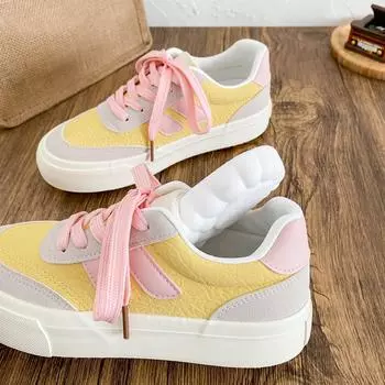 G1501 latex insole/thick-soled Dexun shoes women s shoes 2025 new round head niche small fresh board shoes design sense 35