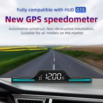 G15 GPS Автомобильный HUD Цифровой спидометр MPH KMH Head Up Display Поддержка скорости Спутниковое синхронизация Электроника Аксессуары для всех автомобилей