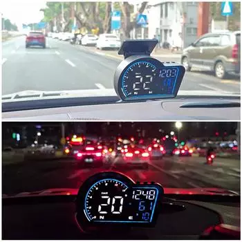 G16 Проекционный дисплей для автомобиля HUD 5 В с питанием от USB GPS-спидометр GPS с сигнализацией о превышении скорости Напоминание об усталости водителя Автомобильные аксессуары чёрный