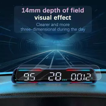 G19 Head up Display Car GPS Электронный измеритель скорости Инклинометр Hud км/ч миль/ч Будильник Превышение скорости Цифровая приборная панель Аксессуары