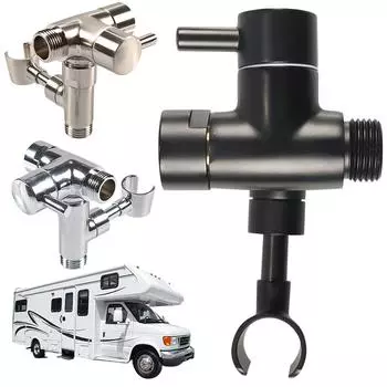 G1/2 3-ходовой распределительный клапан для душа с креплением для ручного душа, распределительный клапан для душа, переходник T-адаптер, принадлежности для модификации автофургона белый