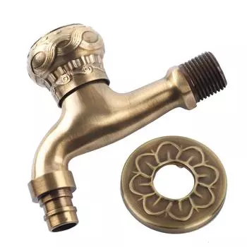 G1/2 античная латунь прачечная ванная стиральная машина настенный водопроводный кран одинарный холодный кран