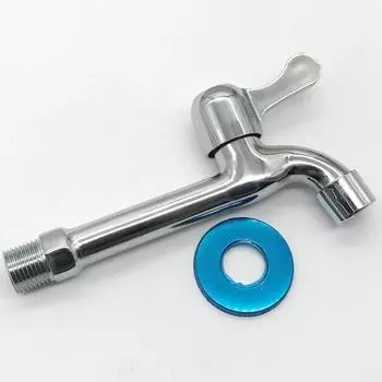 G1/2 цинковый сплав хромированный кран для стиральной машины одинарный холодный быстрый открытый раковина длинный носик сливные краны