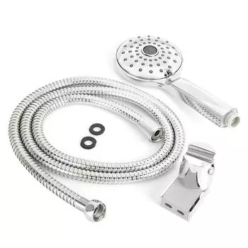 G1/2 дюйма Набор ручного душа с гальваническим покрытием Ручная душевая лейка Шланг Кронштейн Комплект Аксессуары