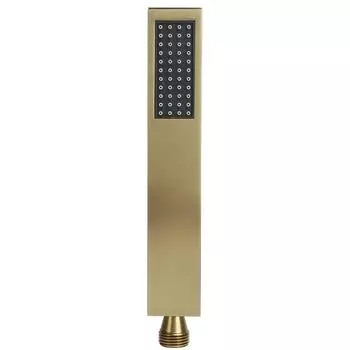 G1/2 Flat Square Shape Shower Head HandHeld Full Copper Shower Sprayer for Bathroom(Matte Black ) золотой