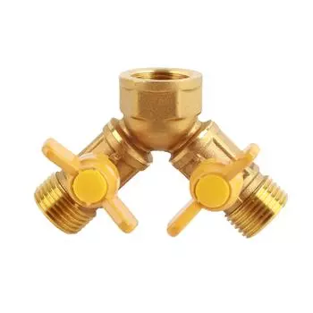 G1/2 латунный садовый шланговый адаптер для полива с двумя кранами, двойной соединитель для крана