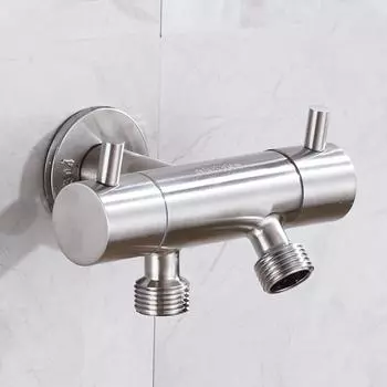 G1/2 настенный двухвыходной уличный садовый кран для ванной комнаты настенный кран для стиральной машины угловой клапан нержавеющая сталь 304