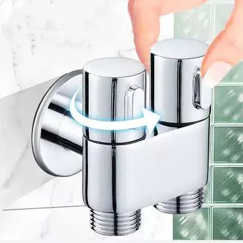 G1/2 угловые клапаны настенное крепление двойной угловой клапан один вход два выхода очиститель воды распылитель унитаз биде аксессуары для ванной комнаты