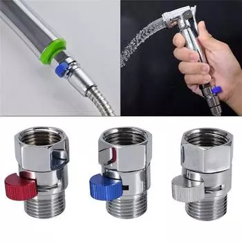 G1/2 Запорный клапан Прямой сквозной клапан Спринклерная насадка для душа Быстрый переключатель серебряный