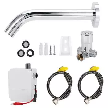 G1/2in настенный инфракрасный индукционный датчик из нержавеющей стали, кран для воды, кран для горячей и холодной воды в бассейне