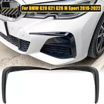 G20 разделитель переднего бампера Canards, накладка на противотуманную фару для BMW G21 G28 318i 320i 325i 330i 330d 330e M Sport-2022, обвес чёрный