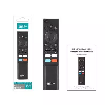 G22 PRO 2.4G Air Mouse Пульт дистанционного управления Встроенный 6-гироскоп Универсальный голосовой пульт дистанционного управления для проекторов-приставок
