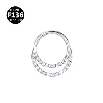 G23 Titanium Alloy Nose Ring - Available in 1.2mm Thickness and 6/8/10/12mm Diameters 1.2x8mm