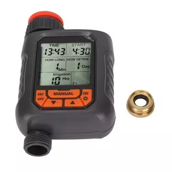 G3/4 Таймер дождевателя IP65 Водонепроницаемый Большой ЖК-дисплей Цифровой контроллер полива с медью
