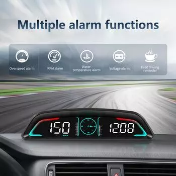 G3 / B3 Head Up Display OBD2 GPS Smart Car HUD Цифровой спидометр RPM Температура воды Тахометр Часы Охранная сигнализация