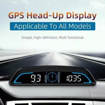 G3 GPS HUD Heads Up Display Автомобильный спидометр Умный цифровой сигнал тревоги Напоминание Измеритель Автомобильная электроника Аксессуары для всех автомобилей 16.8x4.3cm чёрный