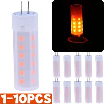 G4 Flickering Flame Fire Effect LED Bulb DC 12V 2W Corn Light Retro Emulation Fire Flicker Burning Decoration Lamp