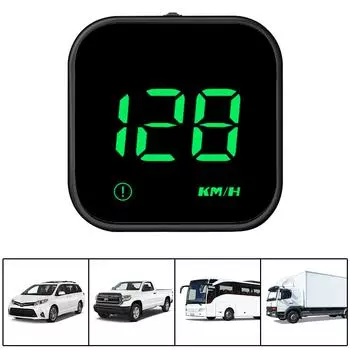 G4S Mini Car Head Up Display LED HUD с питанием от USB 2,5 дюйма с GPS-компасом спидометром напоминанием об усталости водителя сигнализацией о превышении скорости с автоматическим распознаванием Green