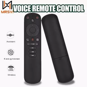 G50S голосовое дистанционное управление Air Mouse G50 Gyroscope 2.4GHz IR Learning Wireless Mini Keyboard для Android TV Box X3 Pro X96 чёрный