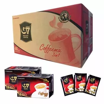 G7 Coffee 3in1 10 пакетиков x 48 шт. 480 пакетиков Растворимый [Официальный] (Придерживаться)