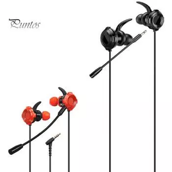 G7 Универсальные проводные игровые наушники-вкладыши диаметром 3,5 мм с микрофоном для телефона/компьютера Standard Version* чёрный