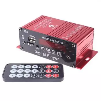 G8 автомобильный 12 В 200 Вт 2-канальный цифровой усилитель мощности стерео Bluetooth Aux FM Mp3