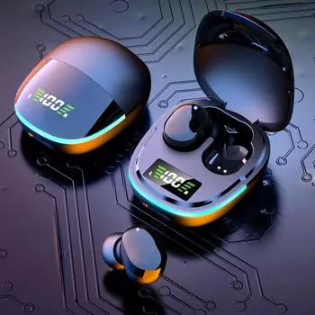 G9S Беспроводная Bluetooth-гарнитура Мини-вкладыши с цифровым дисплеем Перезаряжаемые водонепроницаемые Bluetooth-наушники большой емкости One Size
