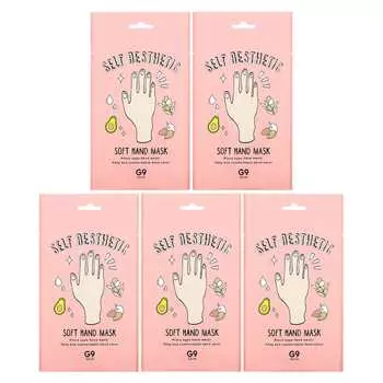 G9skin, self aesthetic, soft hand mask, 5 masks, 0.33 fl oz (10 ml)