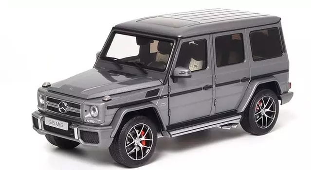 G 65 2015 Metallic Gray Scale готовая мини-машина 820606 [Почти настоящая] Mercedes-AMG (W463) - 1/18 литье под давлением