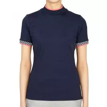 G For Golf feaThweiGhT G4lS22k94 TwlT Women S Mock Neck Golf ShorT Sleeve T ShirT S