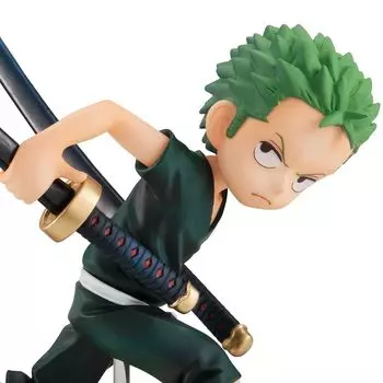 Г.Э.М.. Серия One Piece Roronoa Zoro RUNRUNRUN Готовая фигурка, окрашенная в ПВХ, примерно 140 мм.