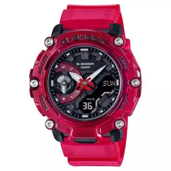 G-Shock GA2200SKL-4A Soundwave Skeleton Series Red, Clear Red. , One Size