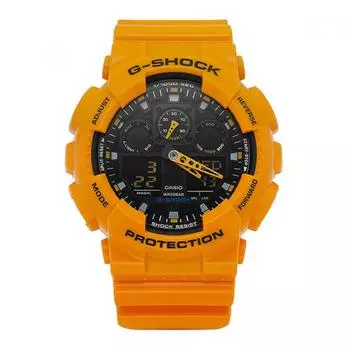 G Shock Ga 100a 9ahdr Ga 100a 9a big Face цифровые аналоговые спортивные часы Soldier Bumblebee мужские уретановые часы GA-100A-9AHDR