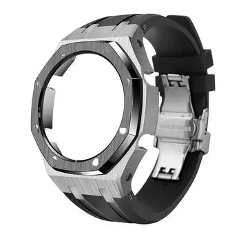 GA2100 4-го поколения безель часов ремешок замена часов совместим с Casio AP стиль аксессуары для часов G-Shock GA-2100/GA-2110 (Серебристый и черный)