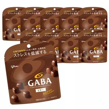 GABA Mental Balance Chocolate Bitter Stand Pouch 51 г x 10 пакетиков Снижающая стресс еда с функциональными заявлениями в индивидуальной упаковке Ezaki Glico Glico