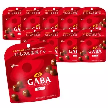 GABA Mental Balance Chocolate Milk Stand Pouch 51 г x 10 пакетиков Снижение стресса с функциональными свойствами Индивидуальная упаковка Ezaki Glico Glico