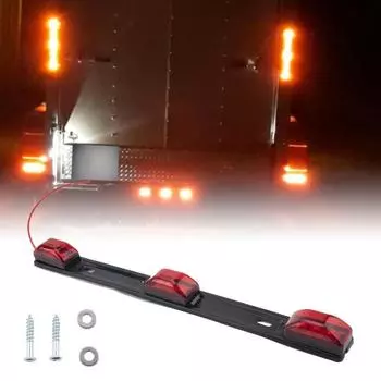 Габаритный фонарь ярко-красный 9 светодиодов ID Light Bar Задний стоп-сигнал со светоотражающей лентой для грузовика