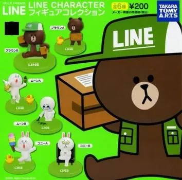 Gacha Gacha LINE CHARACTER Коллекция фигурок Все 6 типов набор