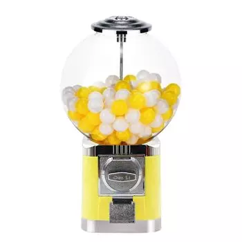 Gacha Gacha Основной блок капсульной машины Машина совместима с монетами в 100 иен Поставляется с 200 капсулами Высота 45 см Showa Retro Capsule Toy Gashapon жёлтый