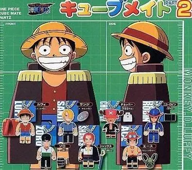 Gacha One Piece ONE PEACE Cubemate PART2 All 7 types set Figure key chain