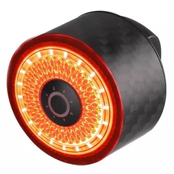 Gaciron fiber велосипедный задний фонарь светодиодный водонепроницаемый IPX6 USB зарядка LOOP-100 (Корпус из углеродного волокна) (100 люмен) чёрный