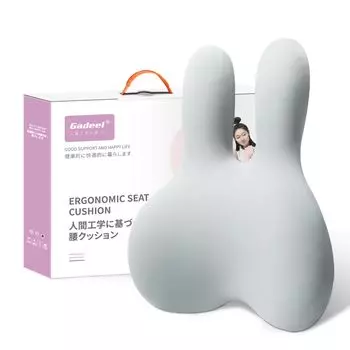 Gadeel Поясничная спинка с эффектом памяти из пеноматериала Симпатичный расслабляющий регулируемый чехол для крепления Где использовать амортизацию, Поддержка, Подушка, Эргономичный, Воздухопроницаемый, серый